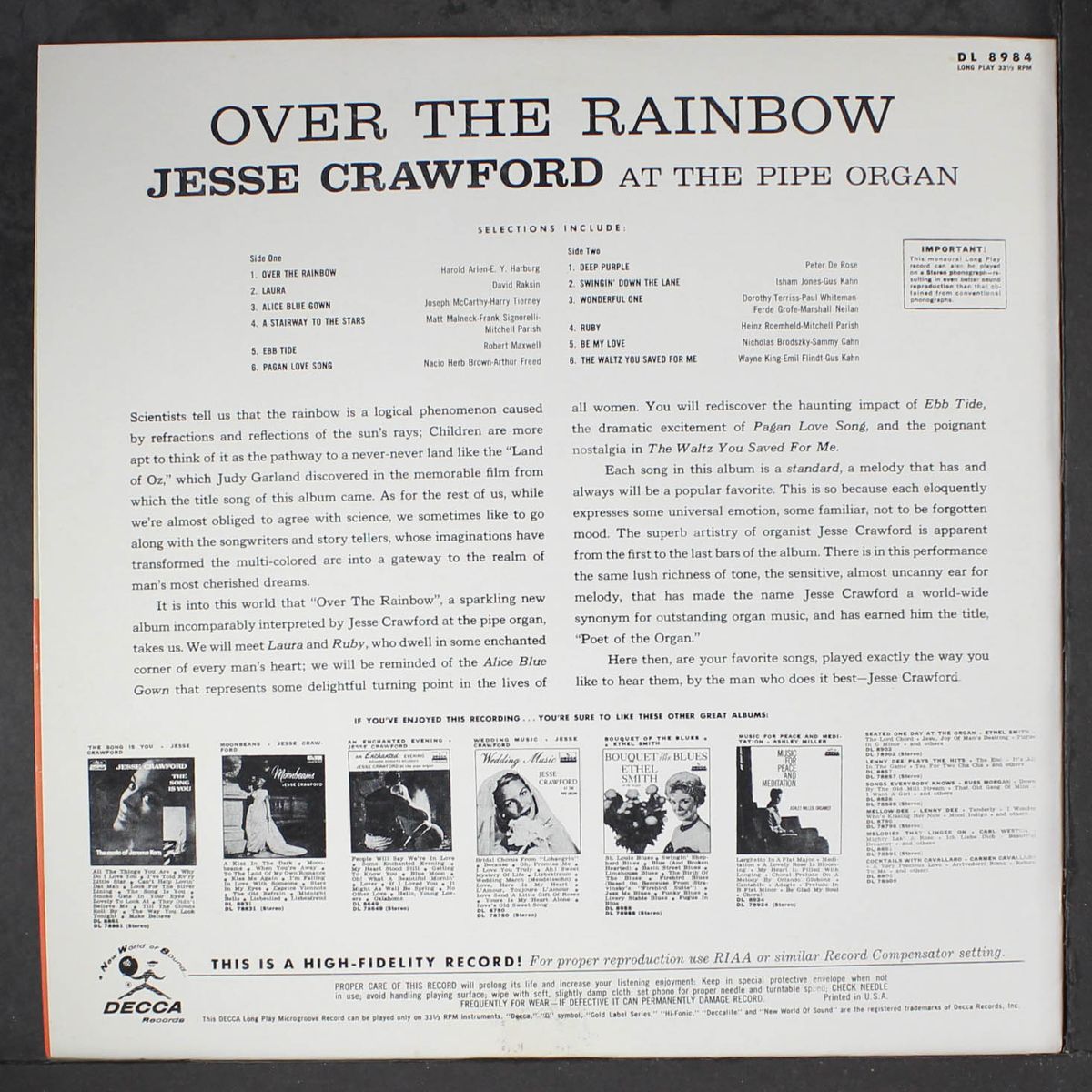 over the rainbow by JESSE CRAWFORD