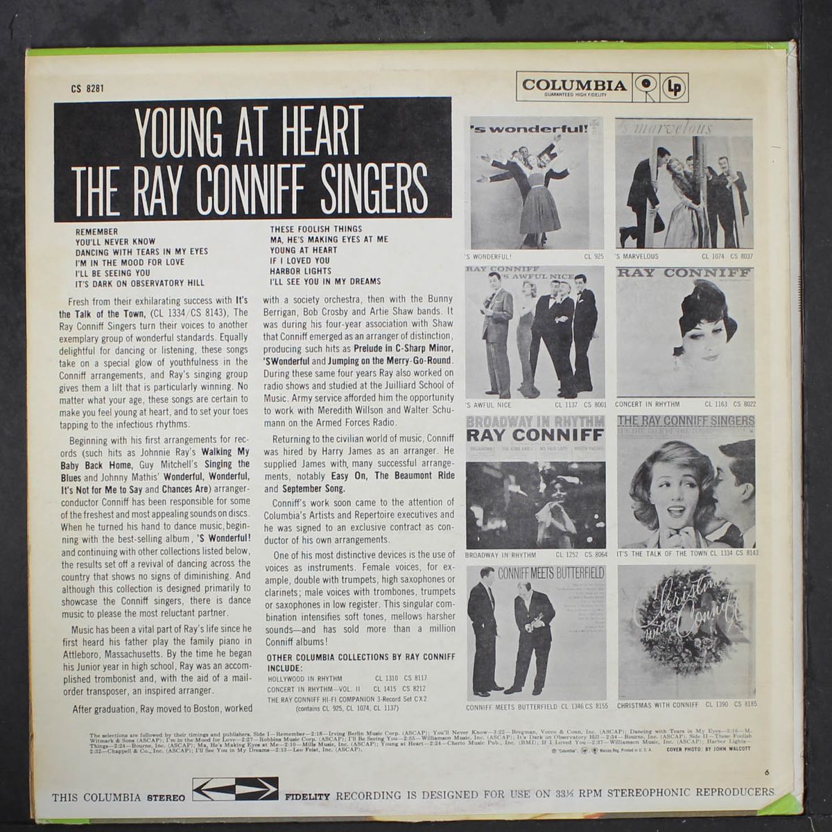 young at heart by RAY CONNIFF SINGERS