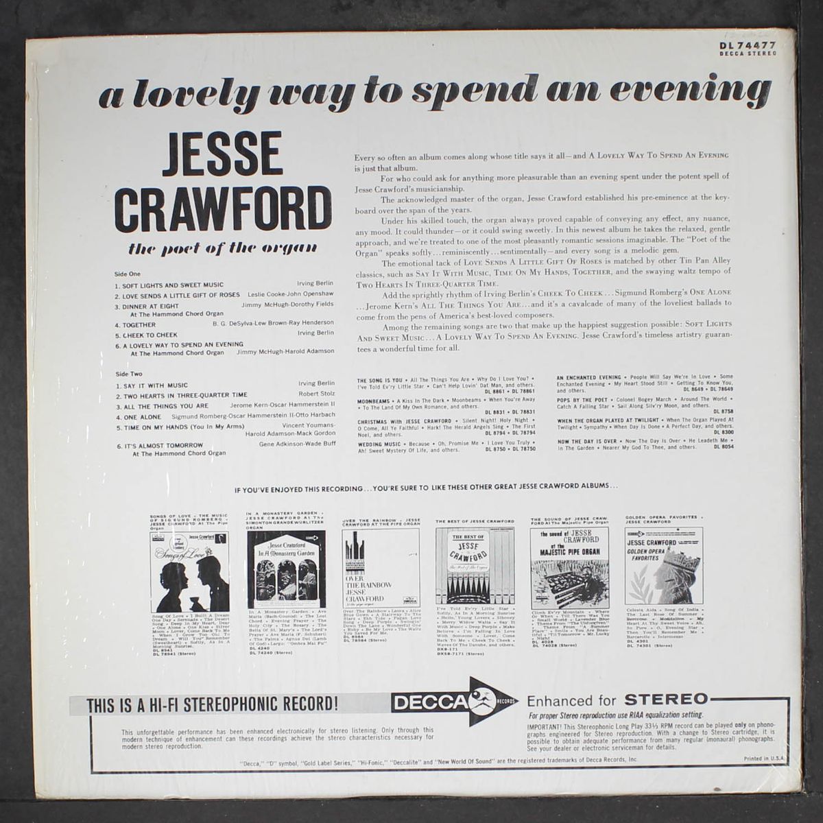 a lovely way to spend an evening by JESSE CRAWFORD