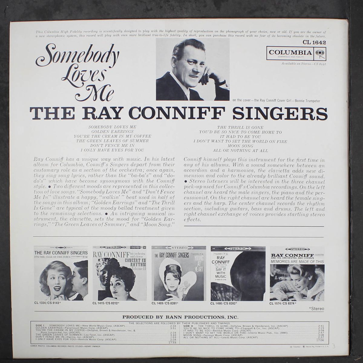 somebody loves me by RAY CONNIFF SINGERS