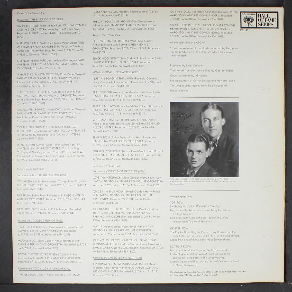 in hollywood 1930-1934 by BING CROSBY