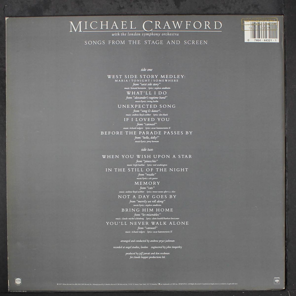 songs from the stage and screen by MICHAEL CRAWFORD