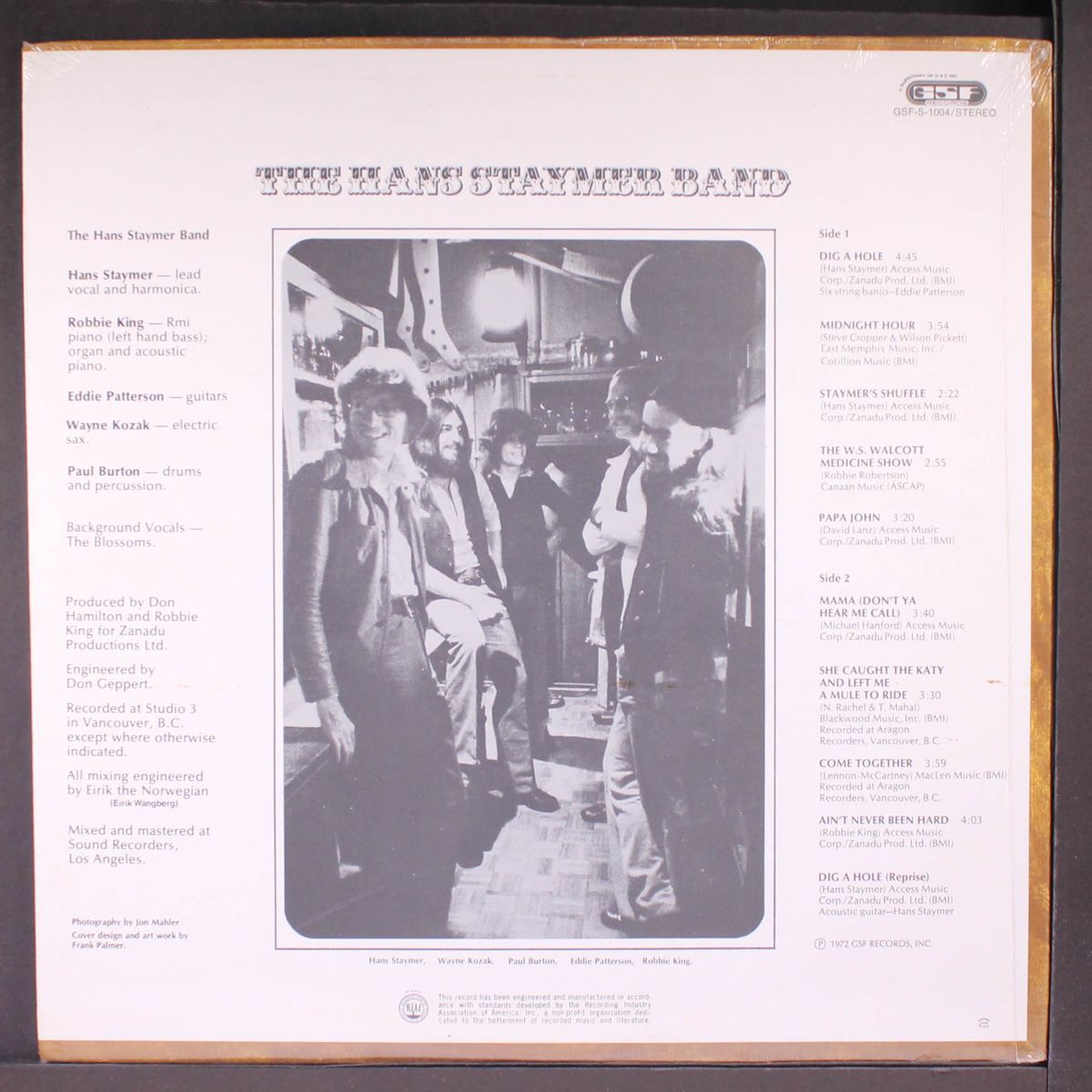 the hans staymer band by HANS STAYMER BAND