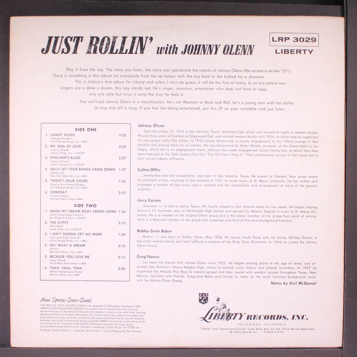 just rollin' by JOHNNY OLENN