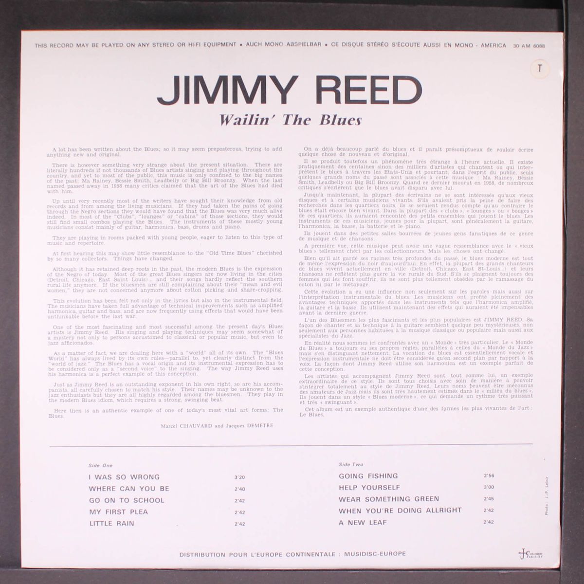 wailin' the blues by JIMMY REED