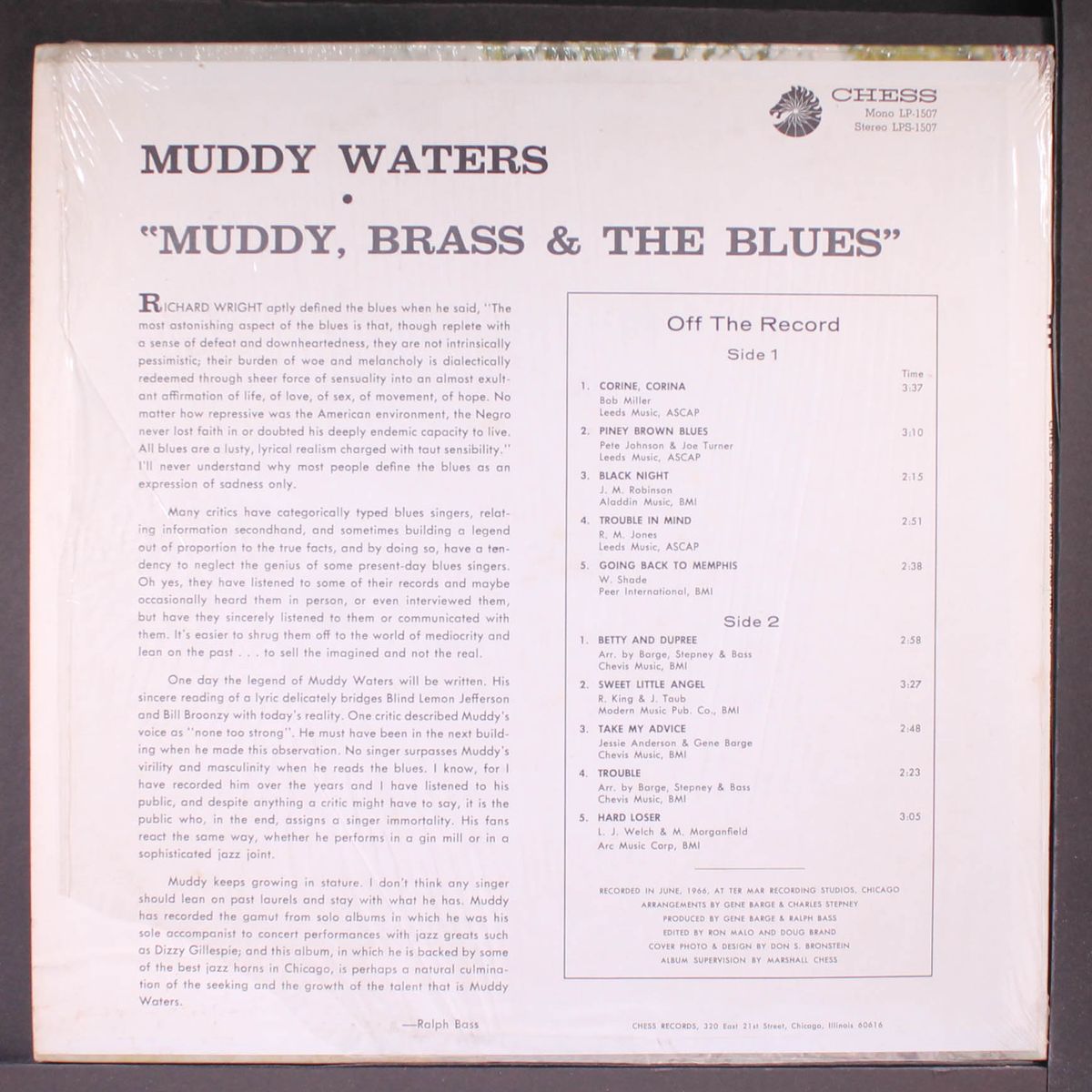 muddy, brass & the blues by MUDDY WATERS