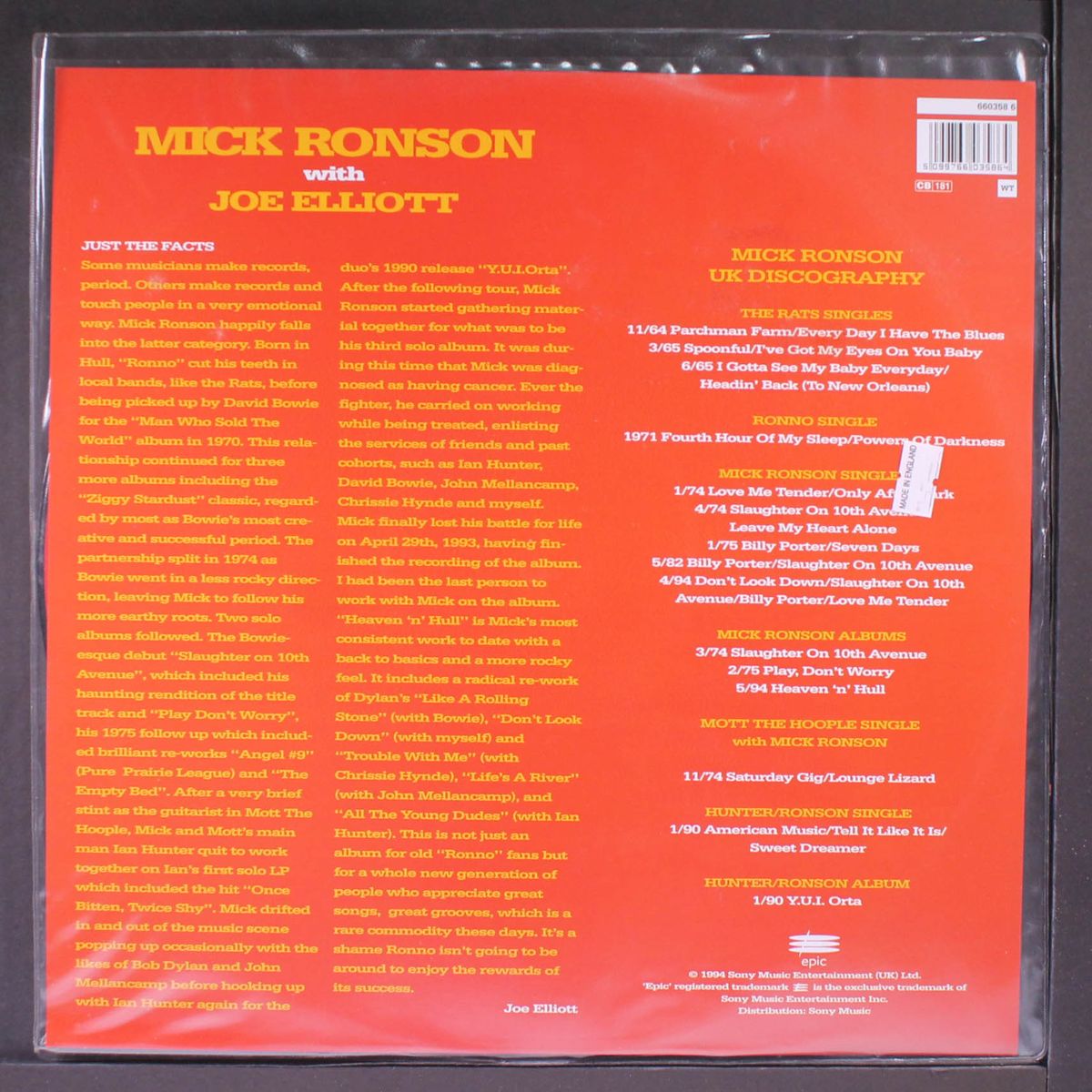 don't look down by MICK RONSON