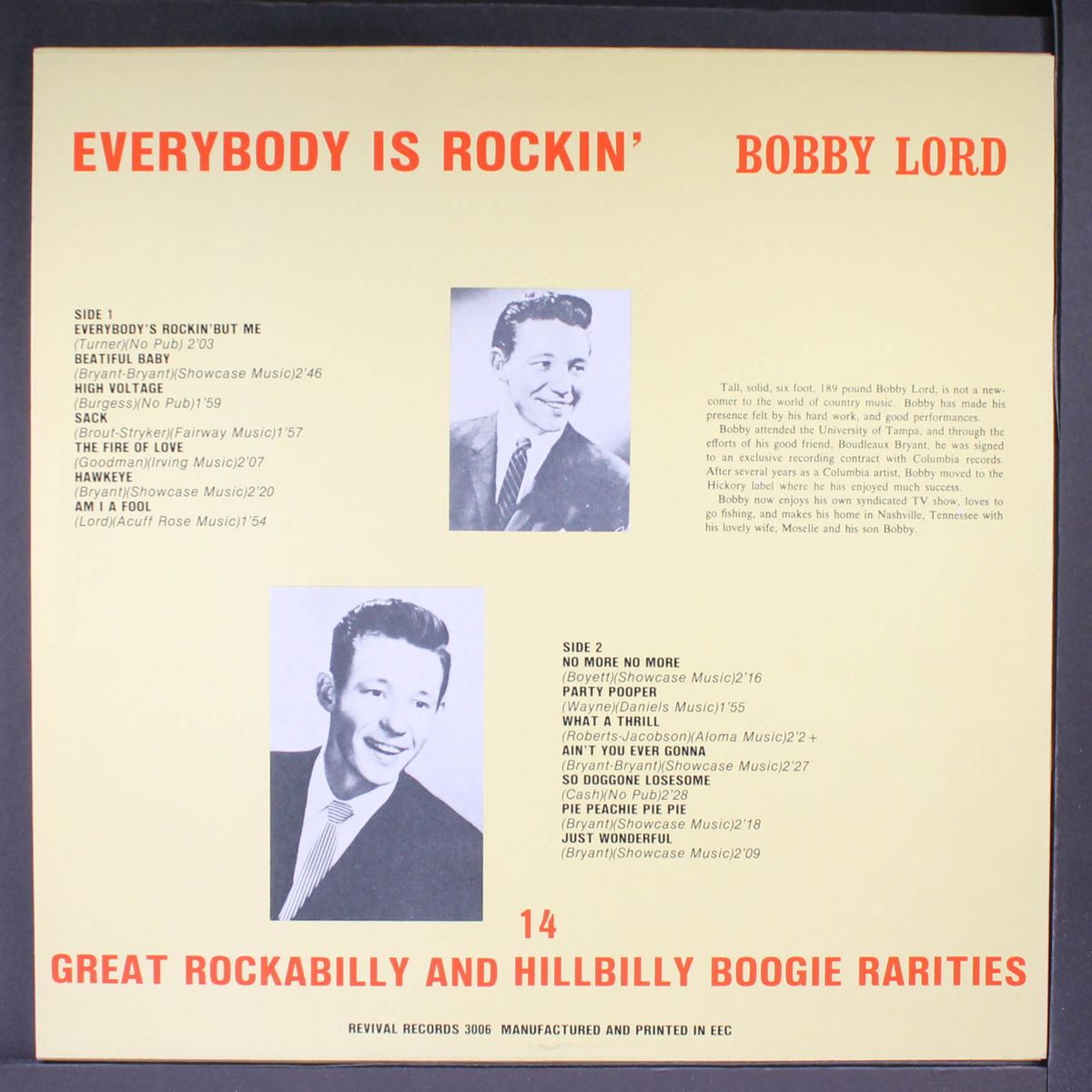 everybody's rockin' by BOBBY LORD