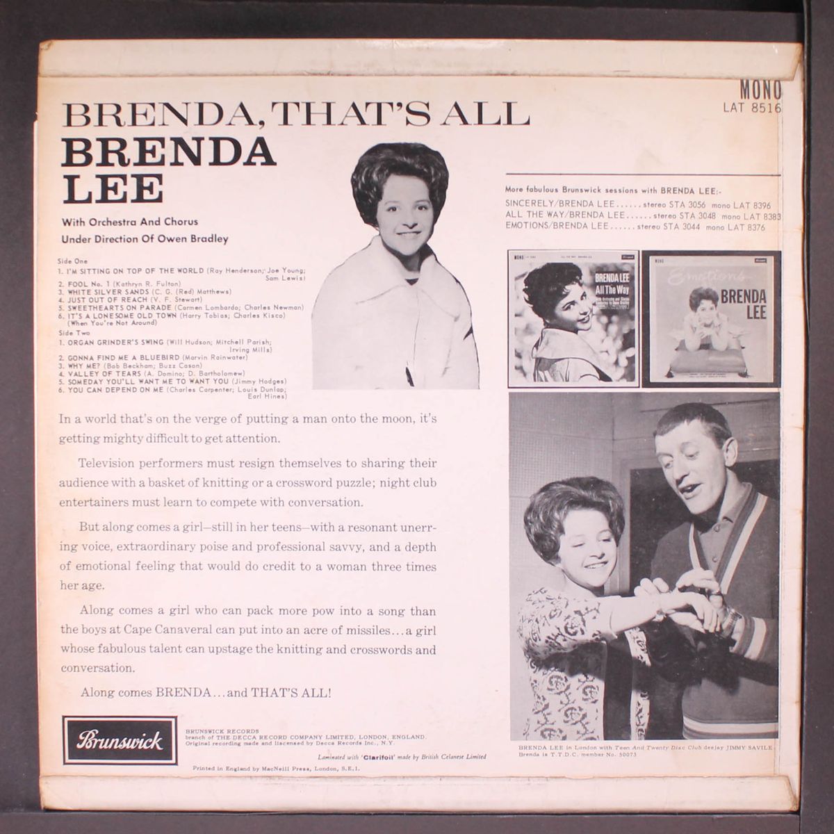 that's all by BRENDA LEE