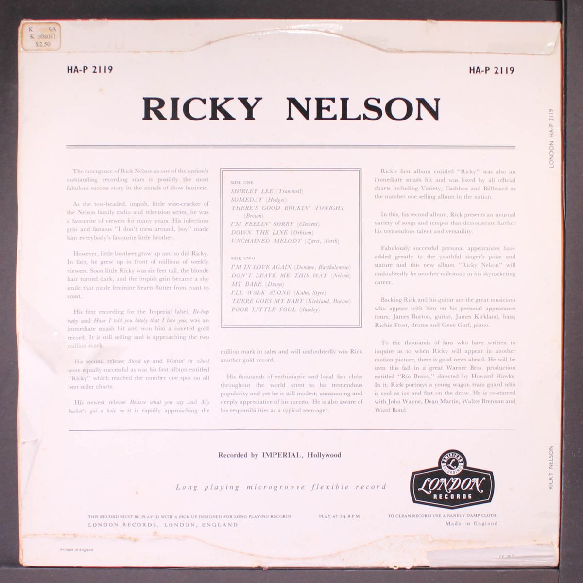 ricky nelson by RICKY NELSON