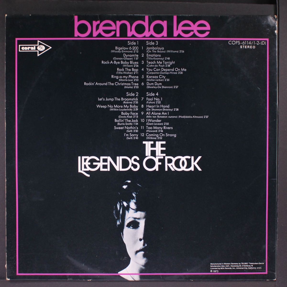 the legends of rock by BRENDA LEE