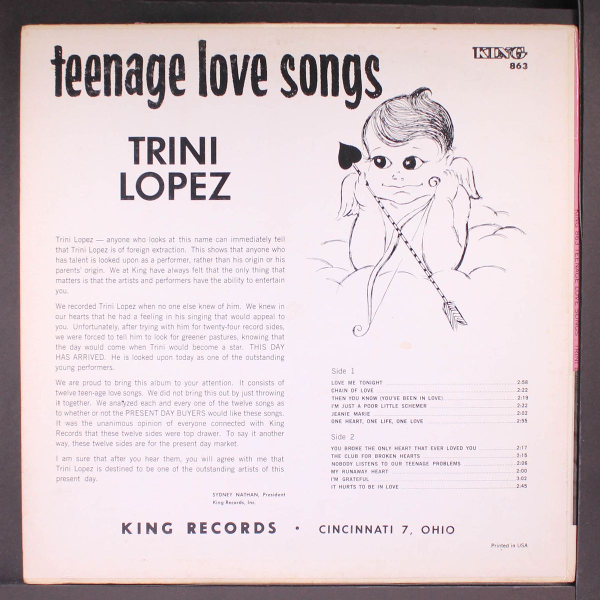teenage love songs by TRINI LOPEZ