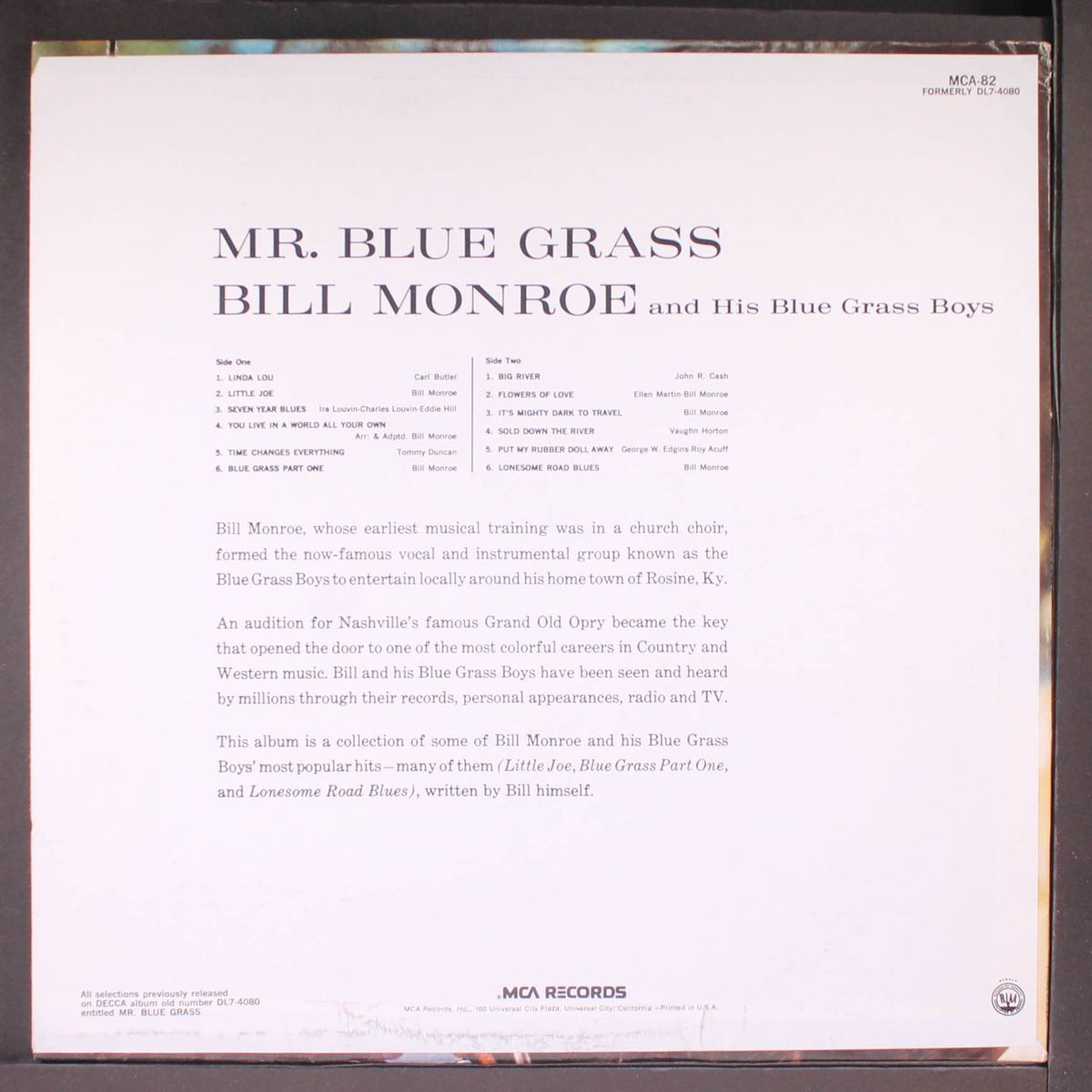 mr. blue grass by BILL MONROE
