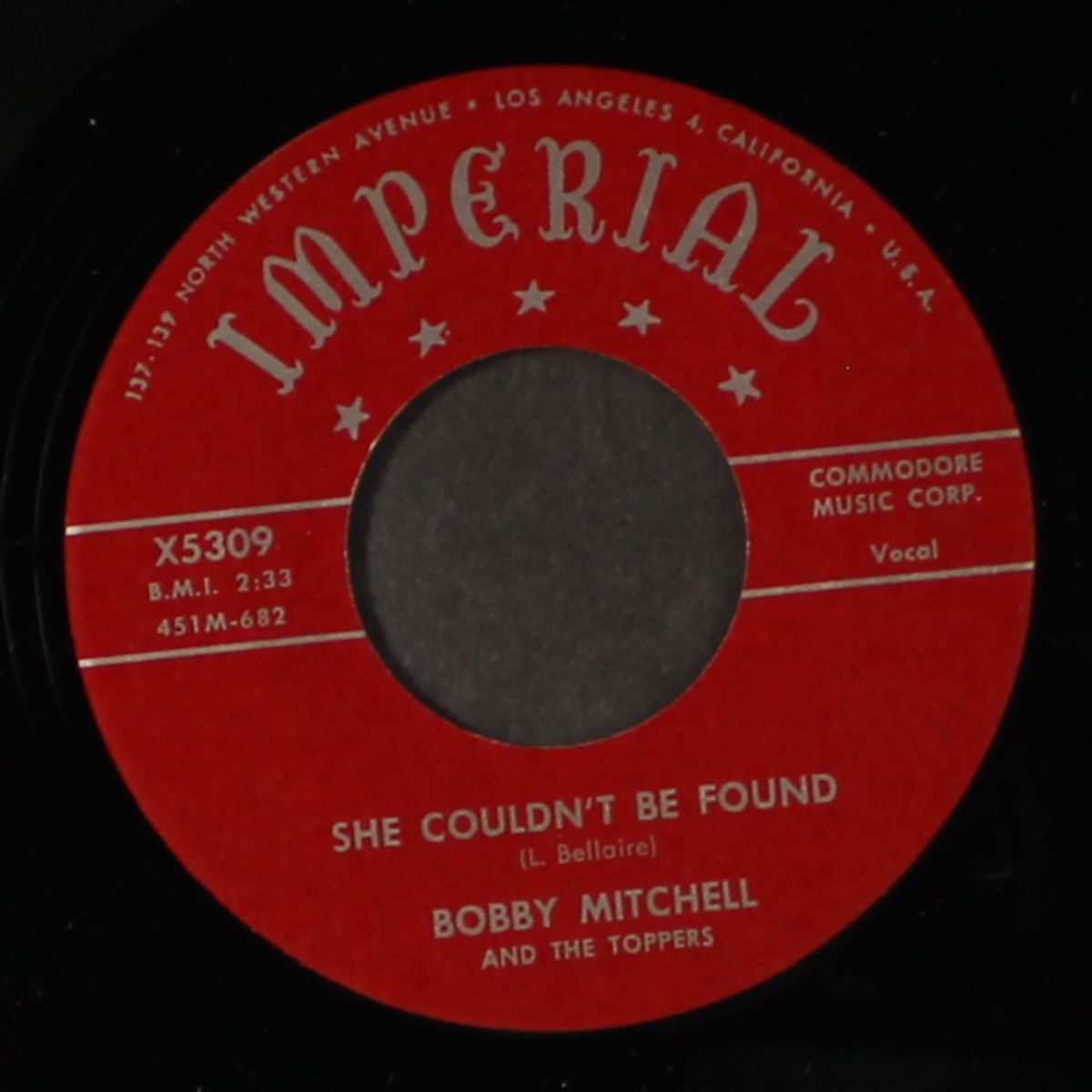 i'm a young man / she couldn't be found by BOBBY MITCHELL & TOPPERS