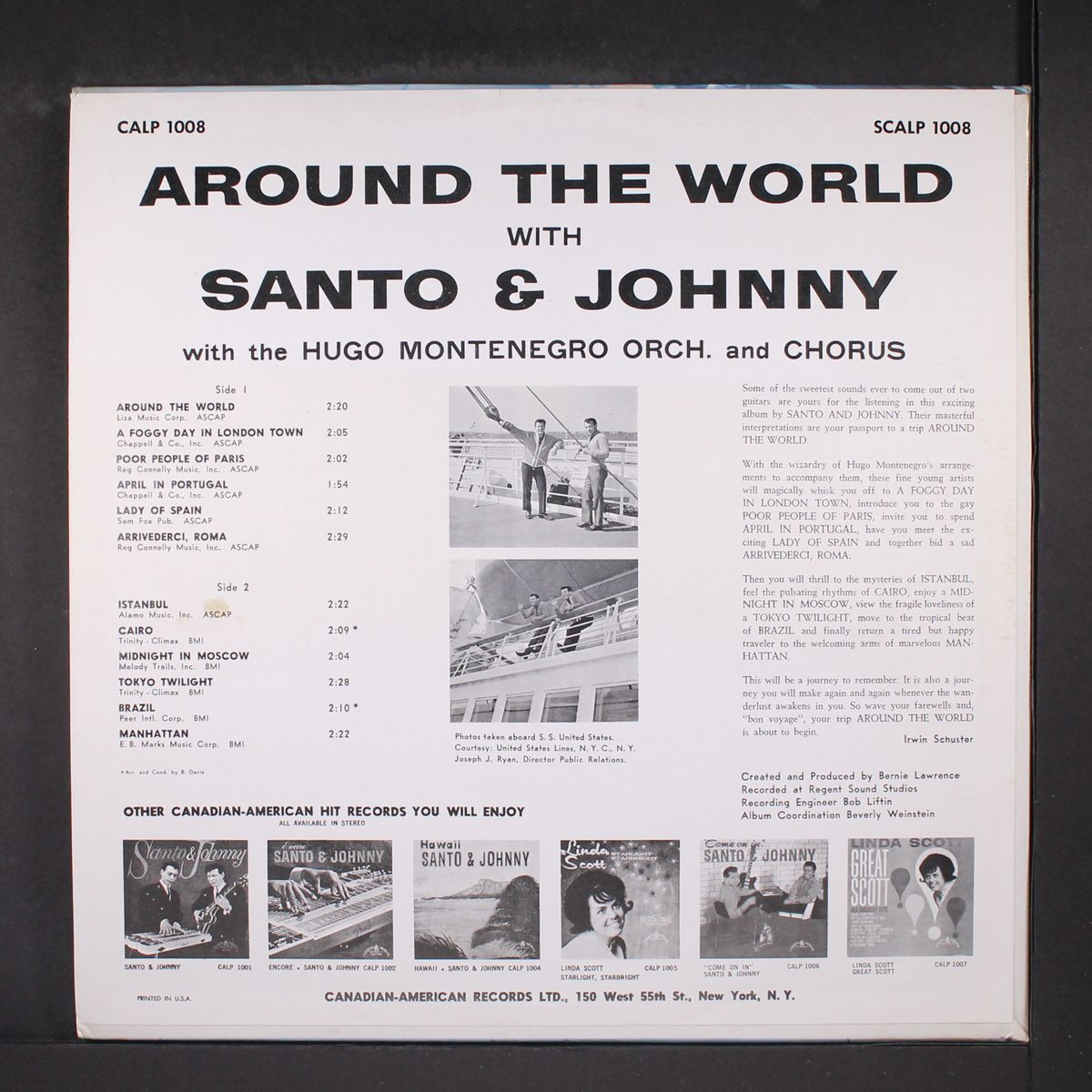 around the world by SANTO & JOHNNY