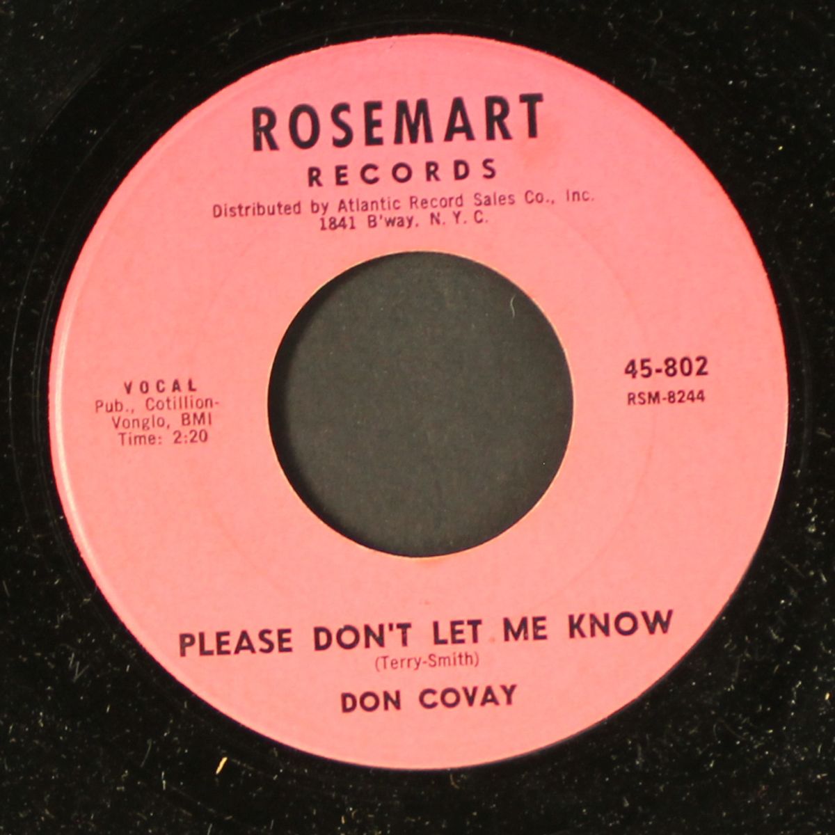 take this hurt off me / please don't let me know by DON COVAY