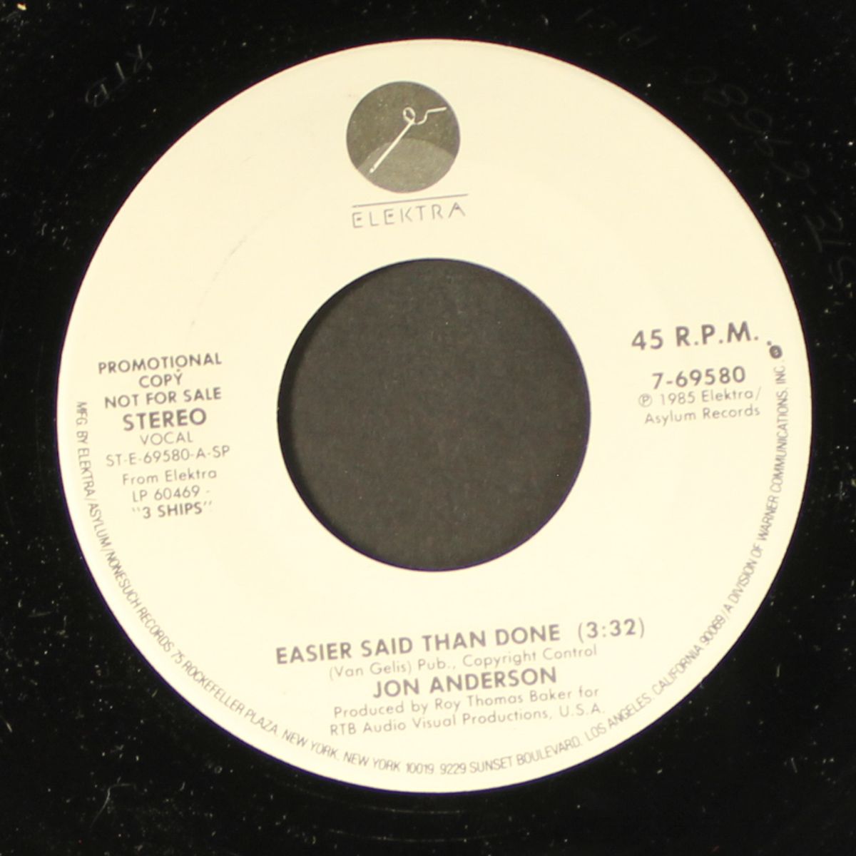 easier said than done / same by JON ANDERSON