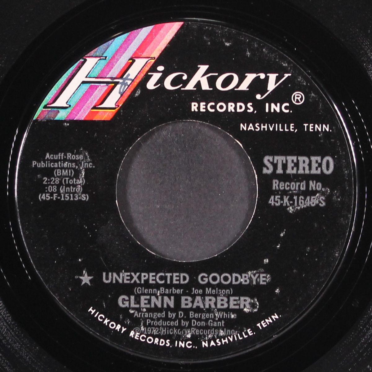 unexpected goodbye / blue bayou by GLENN BARBER