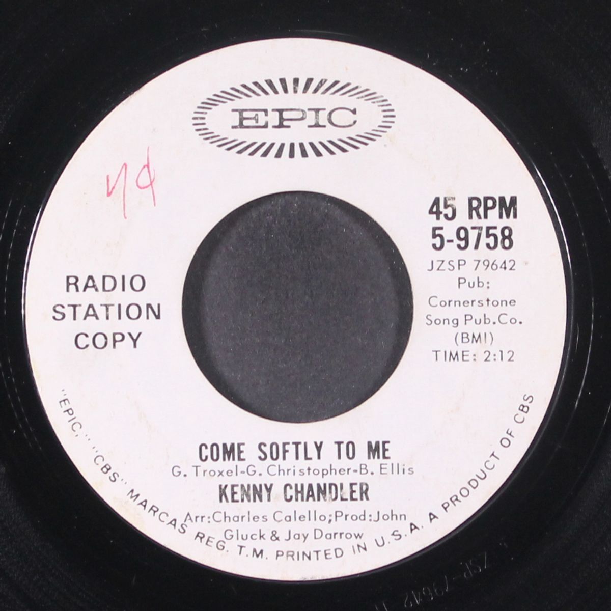 s.o.s. / come softly to me by KENNY CHANDLER
