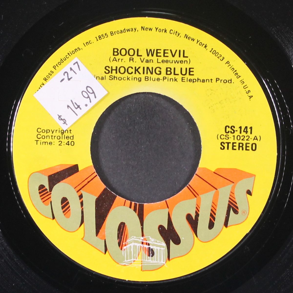 bool weevil / long and lonesome road by SHOCKING BLUE
