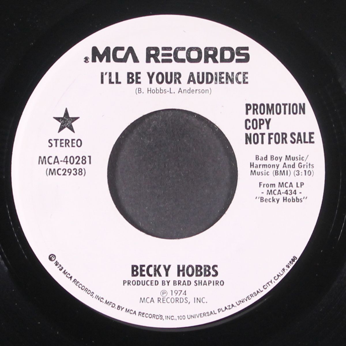 i'll be your audience / same by BECKY HOBBS