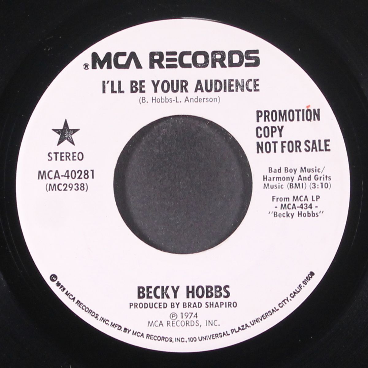 i'll be your audience / same by BECKY HOBBS