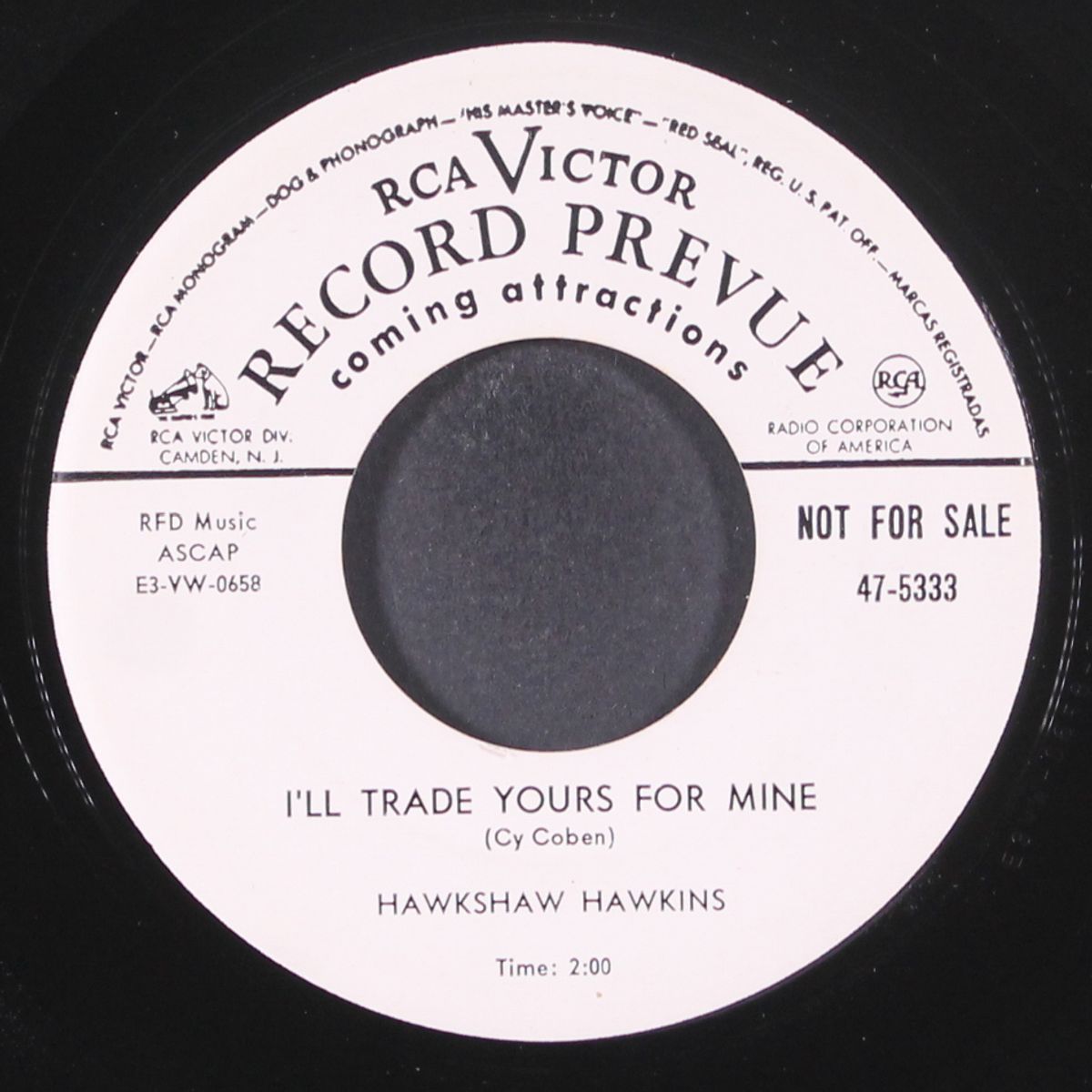 i'll trade yours for mine by HAWKSHAW HAWKINS