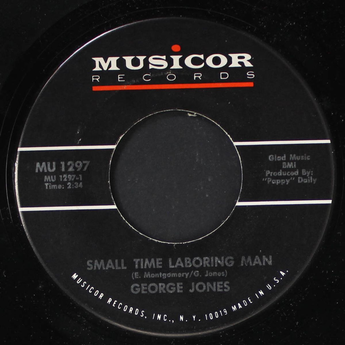 small time laboring man / well it's alright by GEORGE JONES