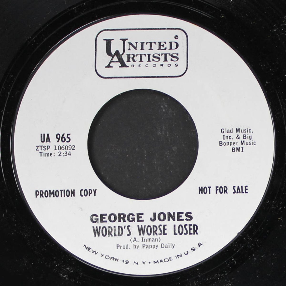 i can't change over night by GEORGE JONES
