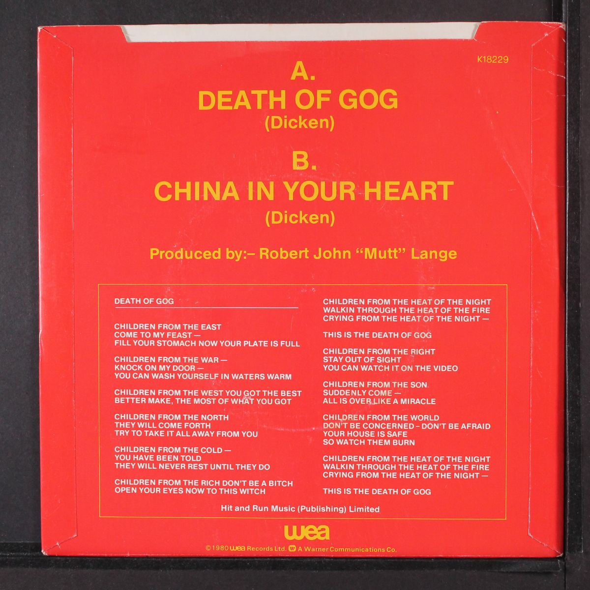 death of gog / china in your heart by BROKEN HOME