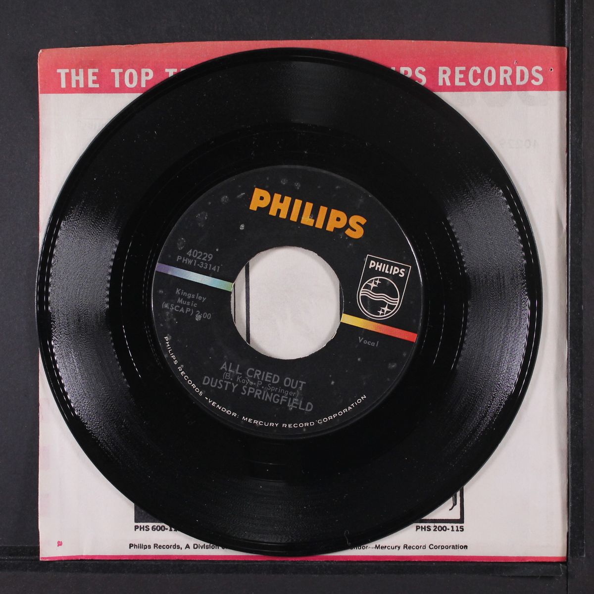 all cried out / i wish i'd never loved you by DUSTY SPRINGFIELD