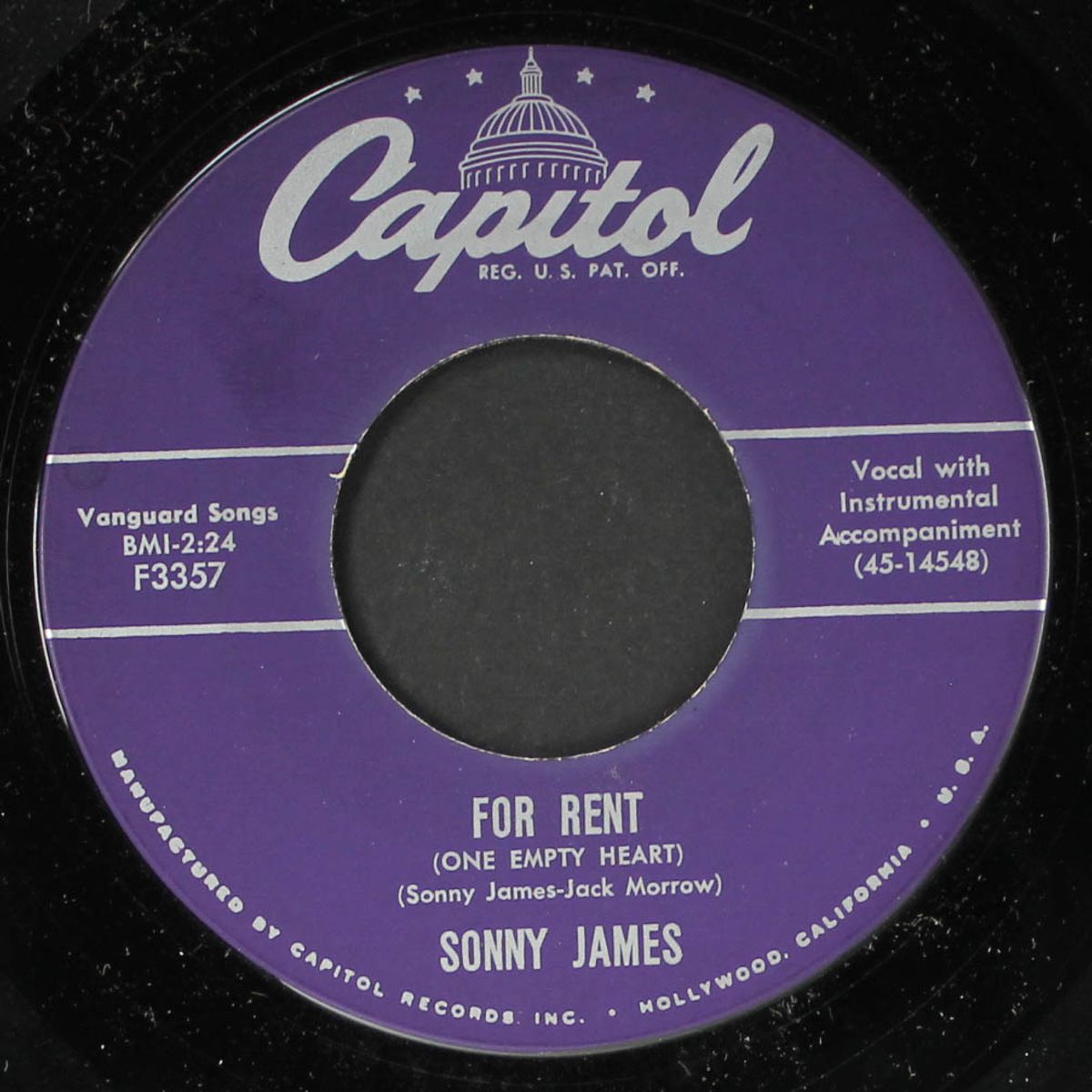 for rent / my stolen love by SONNY JAMES