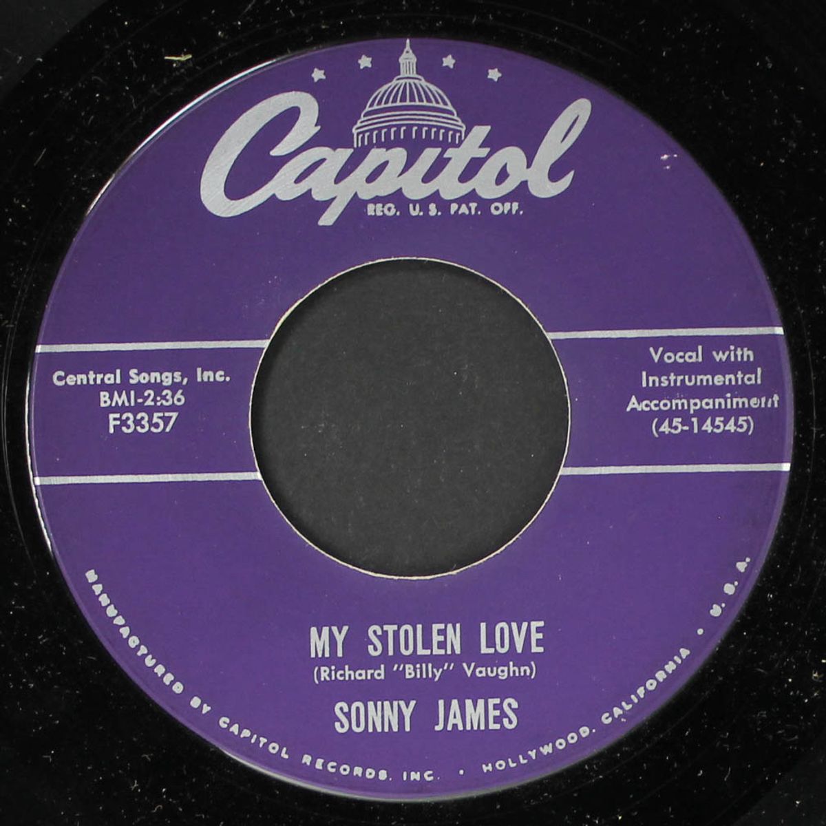 for rent / my stolen love by SONNY JAMES