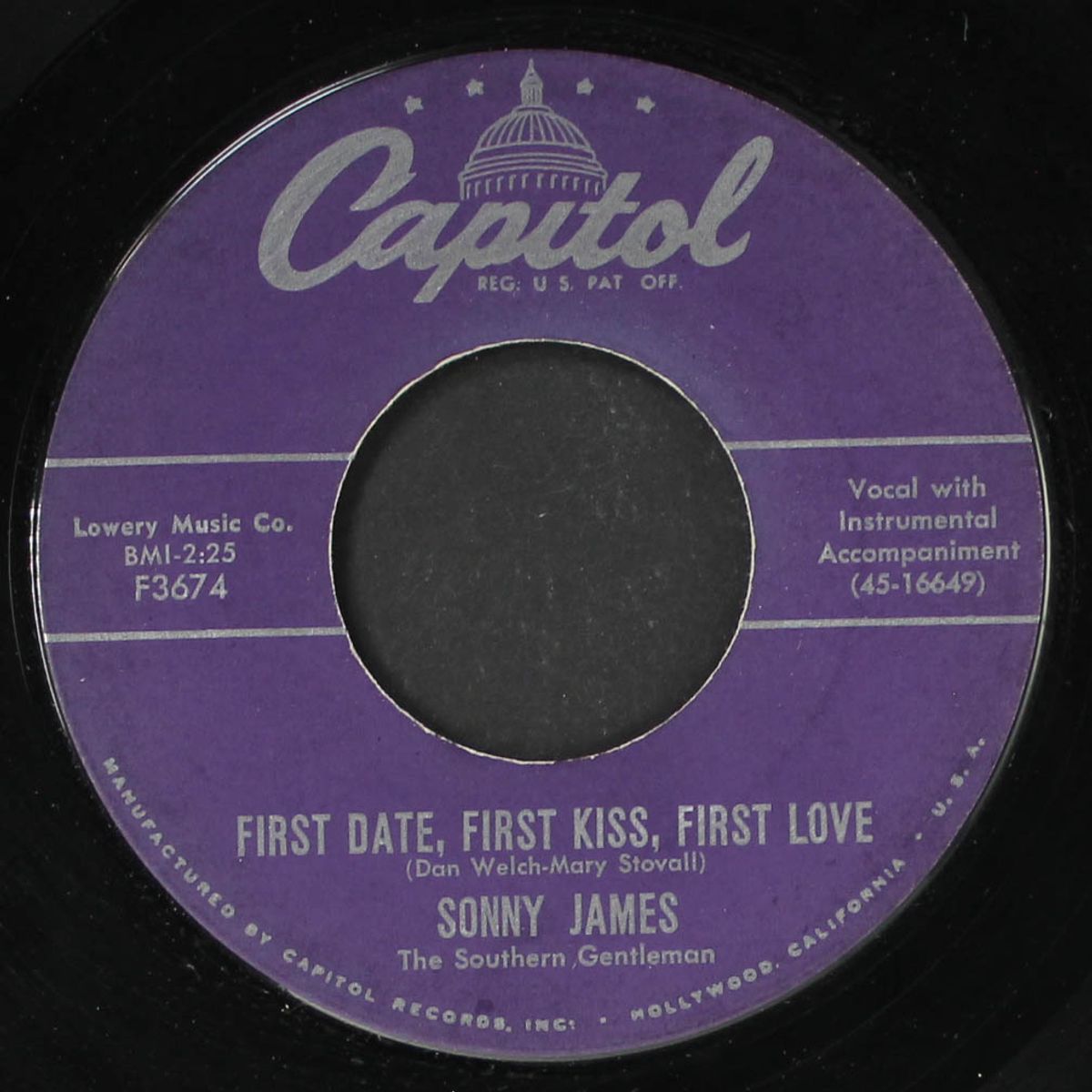 first date, first kiss, first love / speak to me by SONNY JAMES
