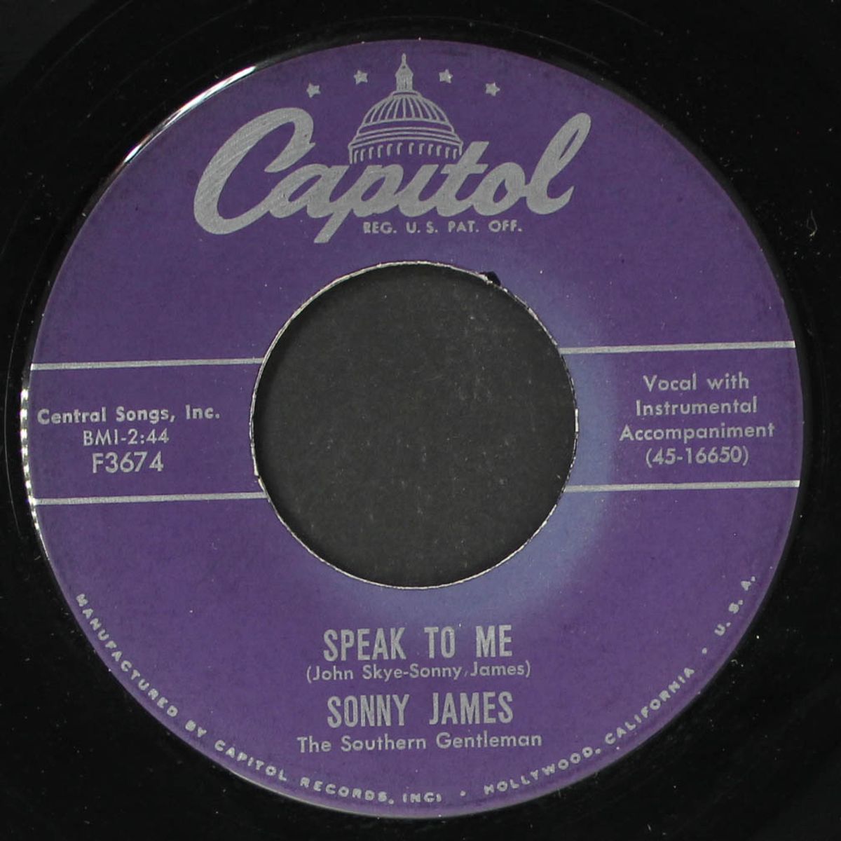 first date, first kiss, first love / speak to me by SONNY JAMES