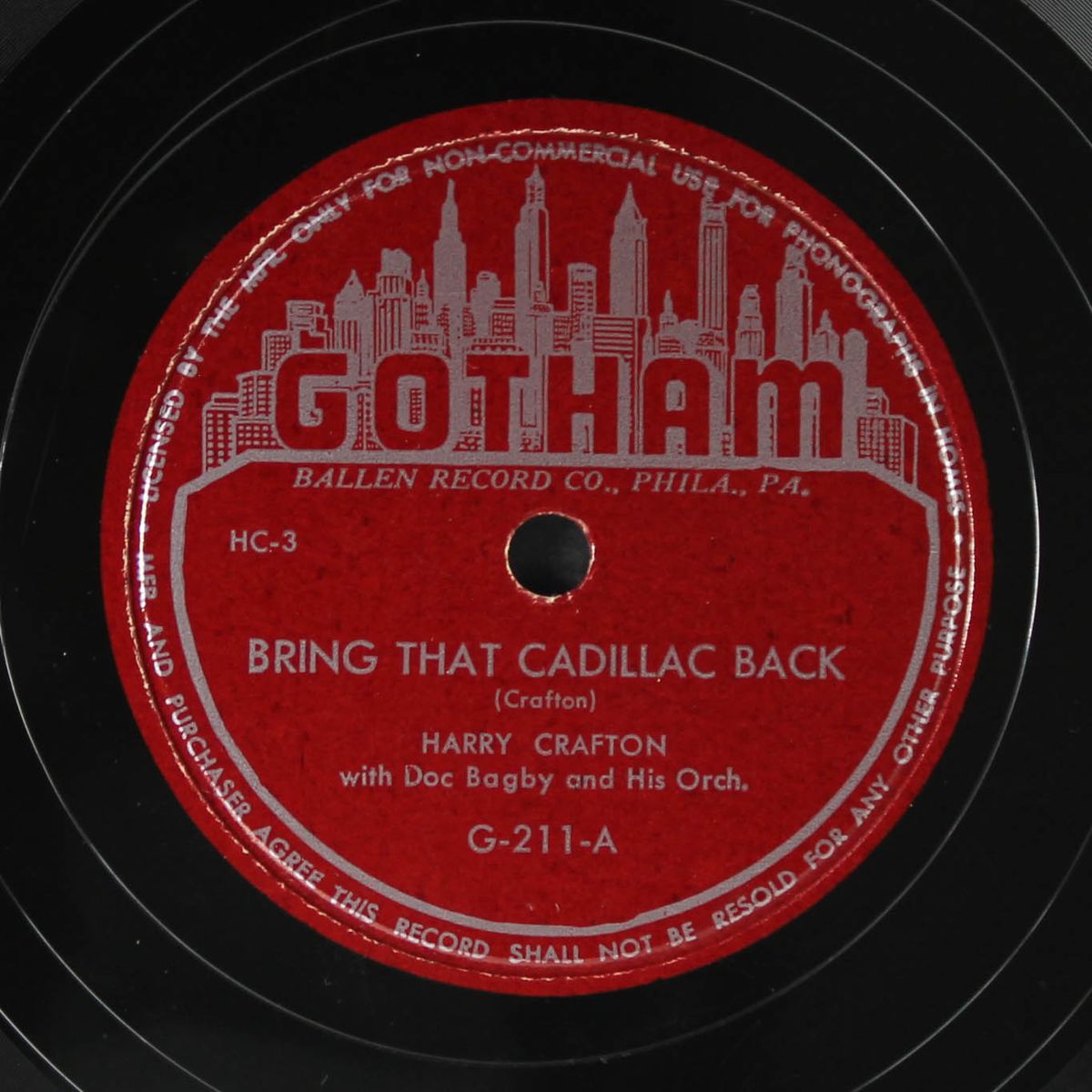 bring that cadillac back / so long baby by HARRY CRAFTON
