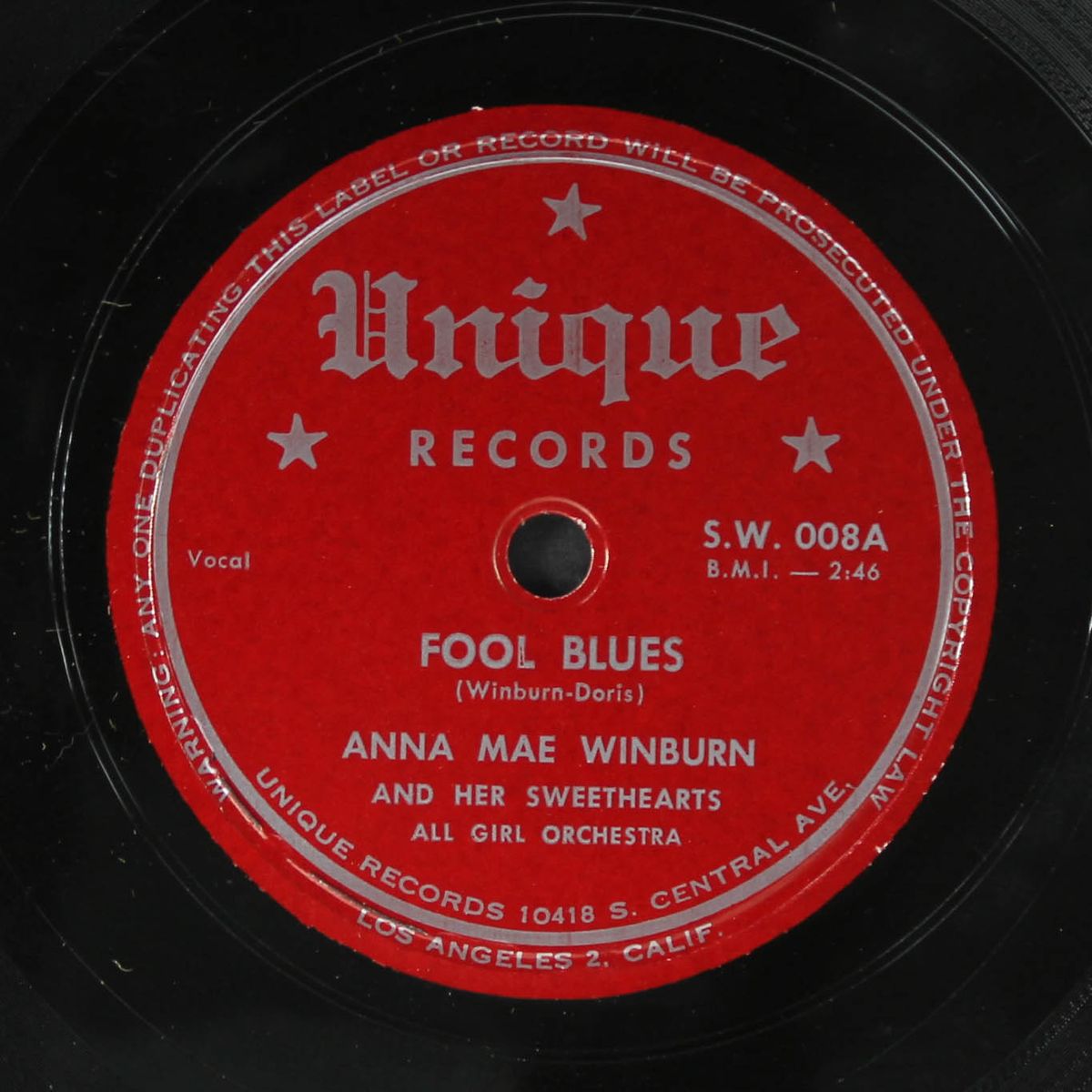 big steal blues / fool blues by ANNA MAE WINBURN