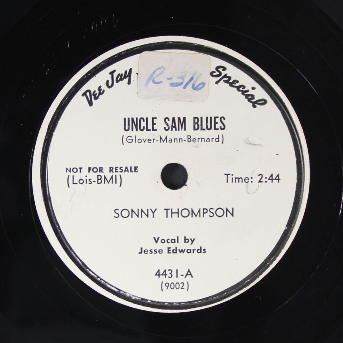 smoke stack blues / uncle sam blues by SONNY THOMPSON