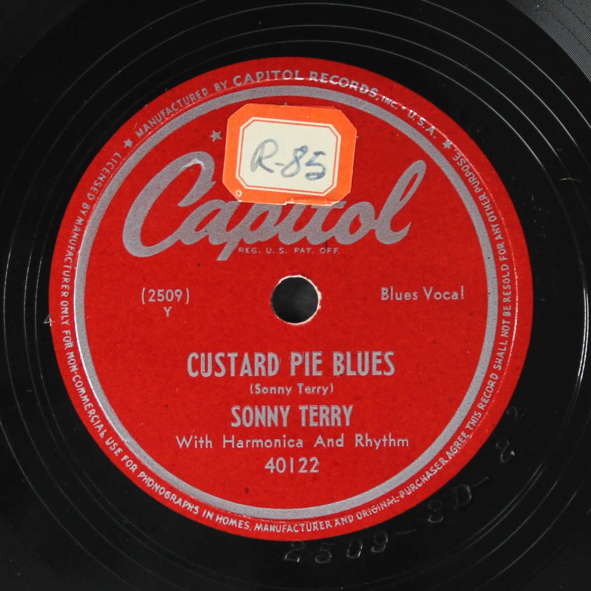 hot-headed woman / custard pie blues by SONNY TERRY