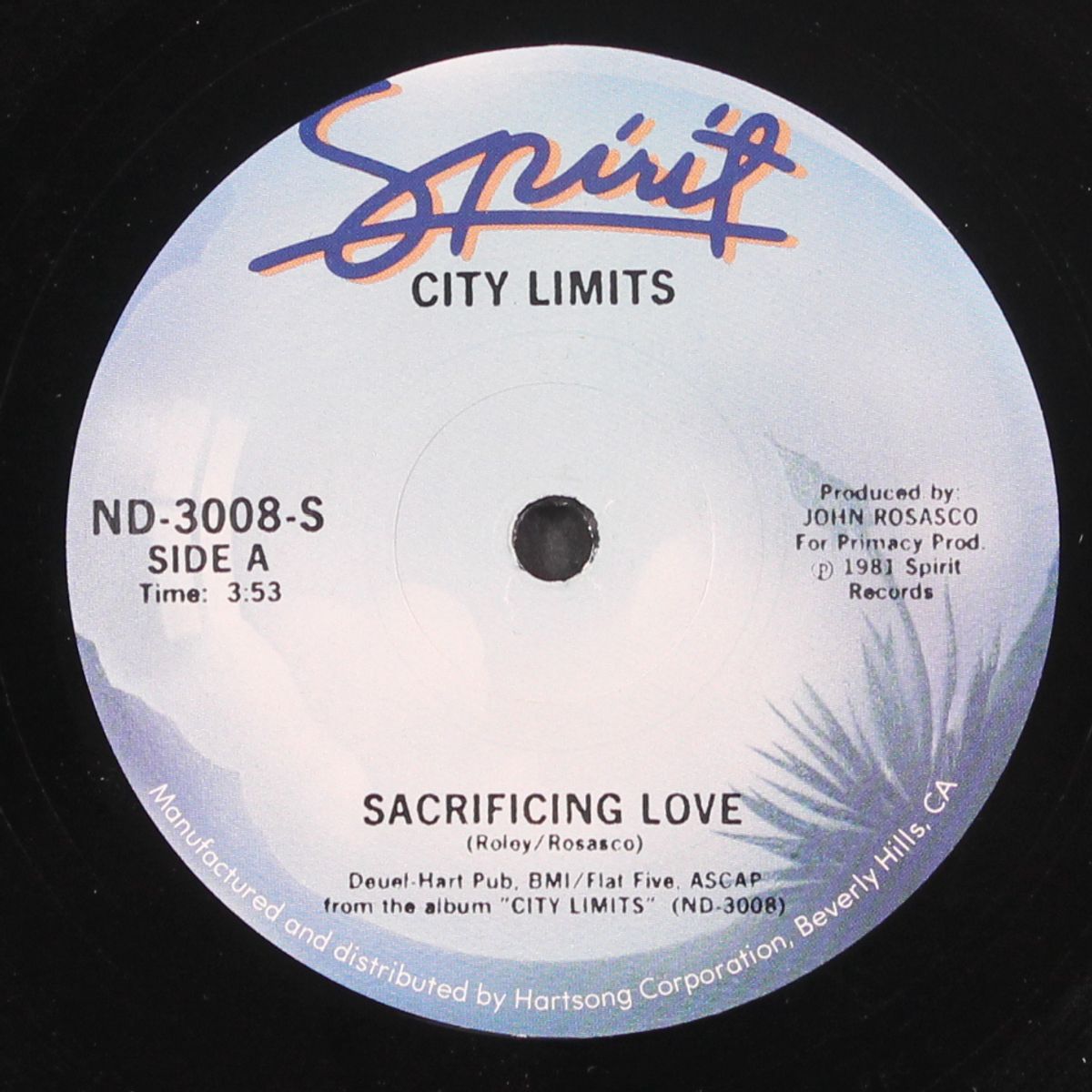sacrificing love / man from heaven by CITY LIMITS