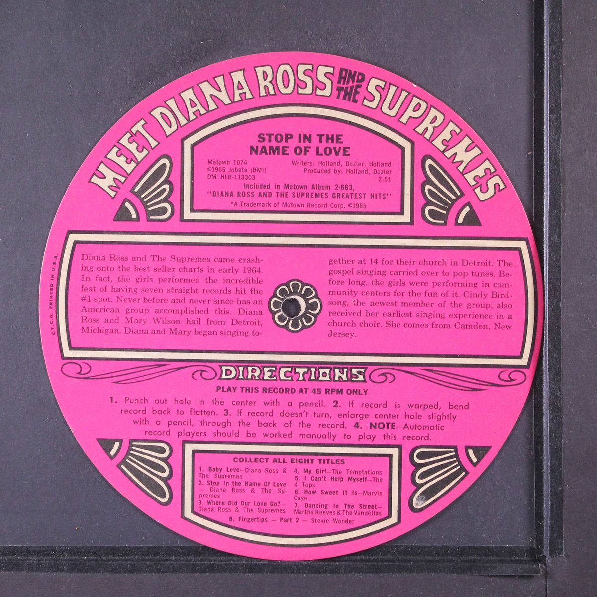 stop in the name of love / blank by DIANA ROSS & SUPREMES