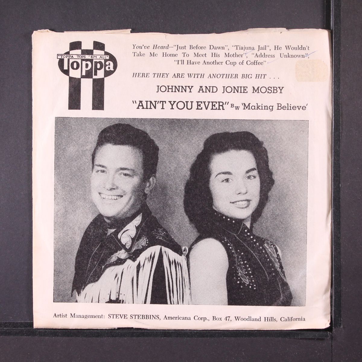 ain't you ever / making believe by JOHNNY & JONIE MOSBY