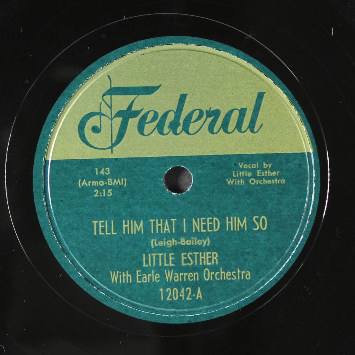 cryin' & singin' the blues / tell him that i need him so by LITTLE ESTHER