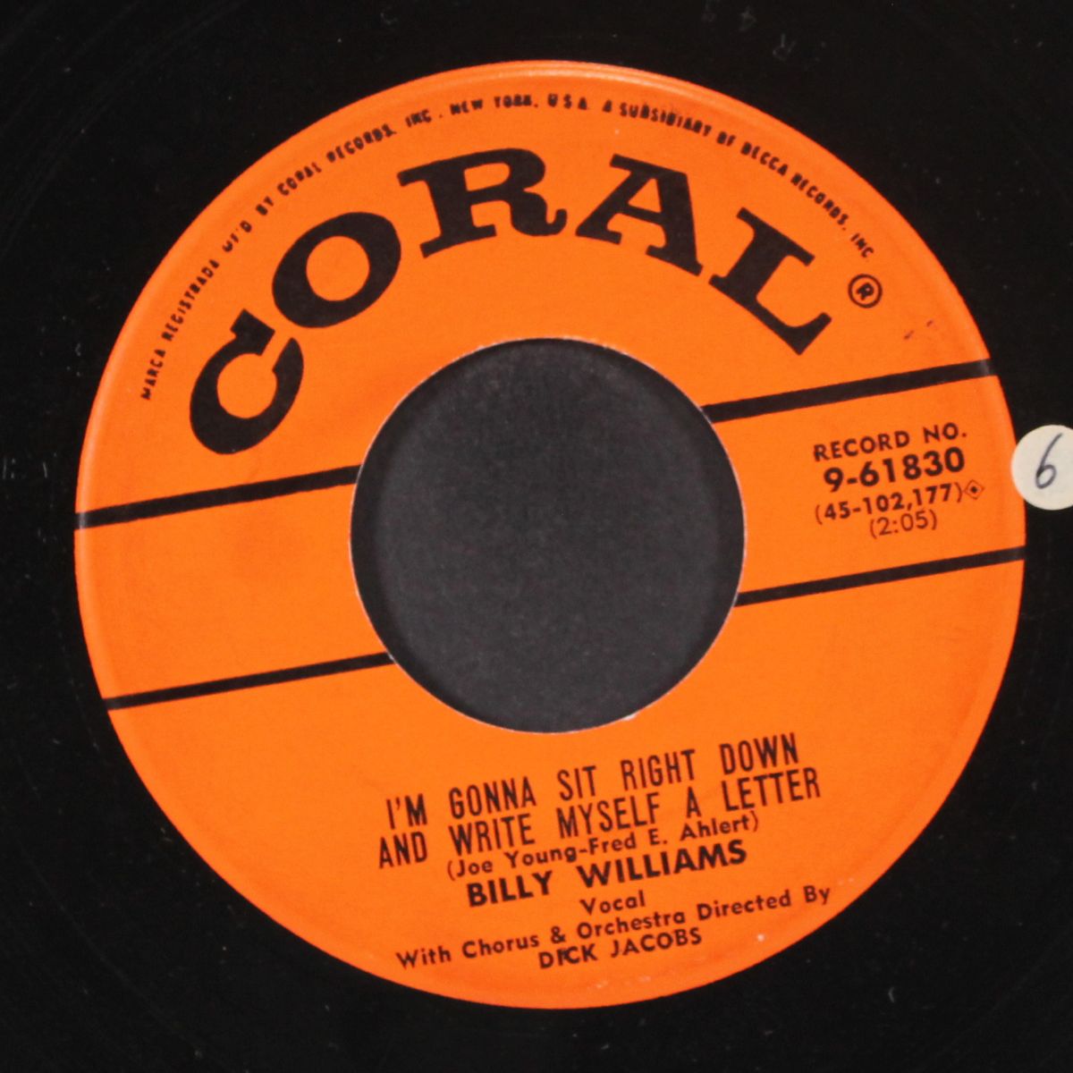date with the blues / i'm gonna sit right down and write myself a letter by BILLY WILLIAMS
