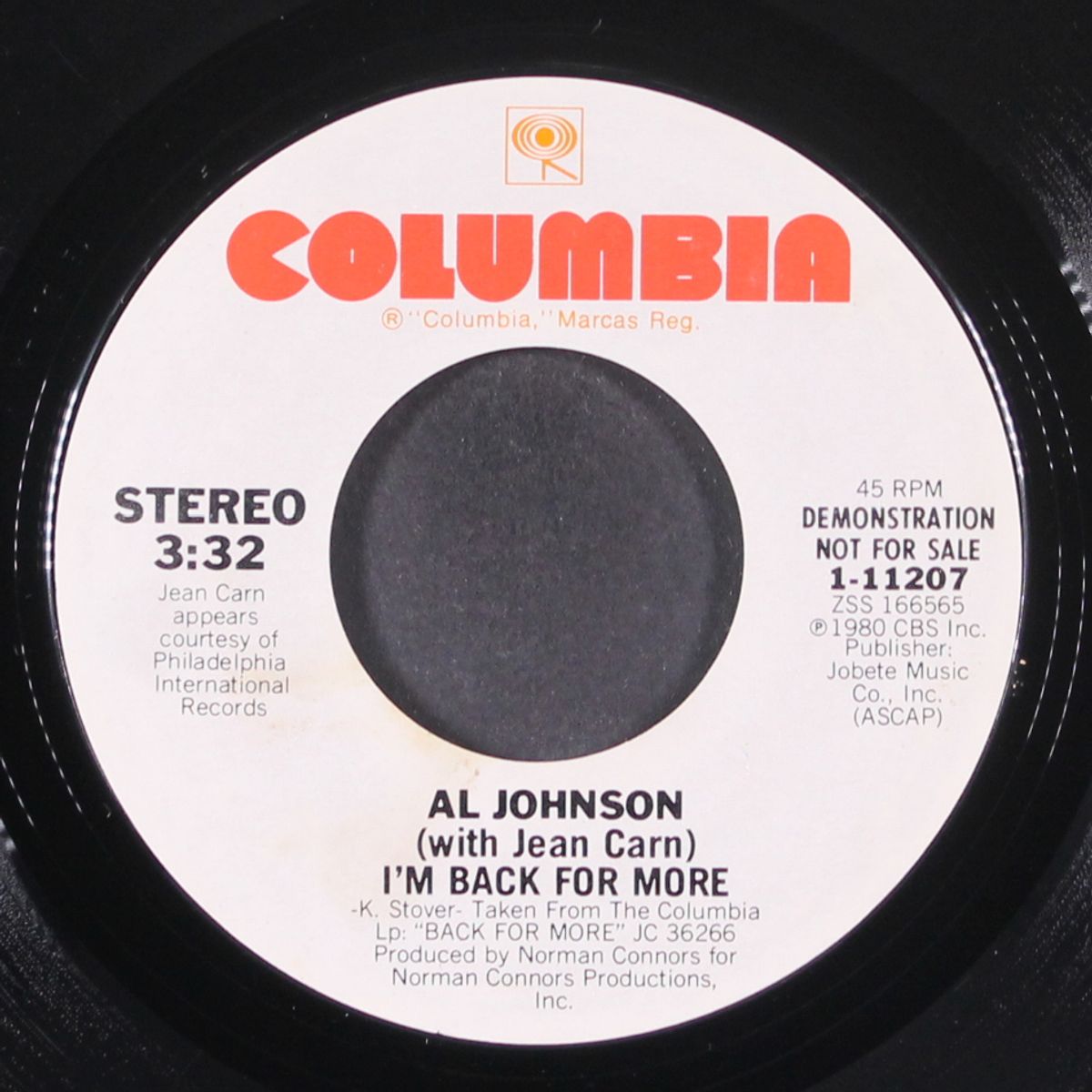 i'm back for more / same by AL JOHNSON & JEAN CARN
