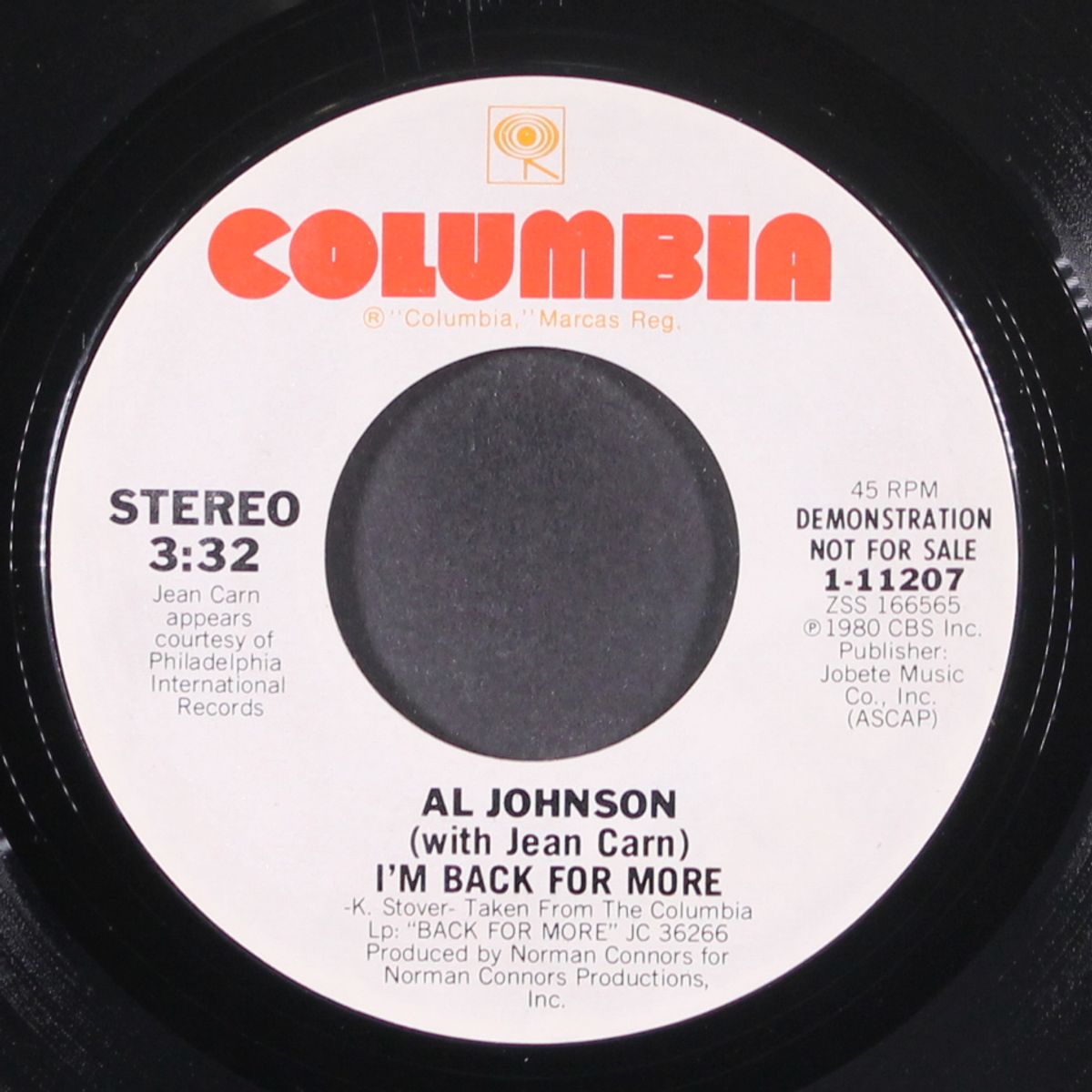 i'm back for more / same by AL JOHNSON & JEAN CARN