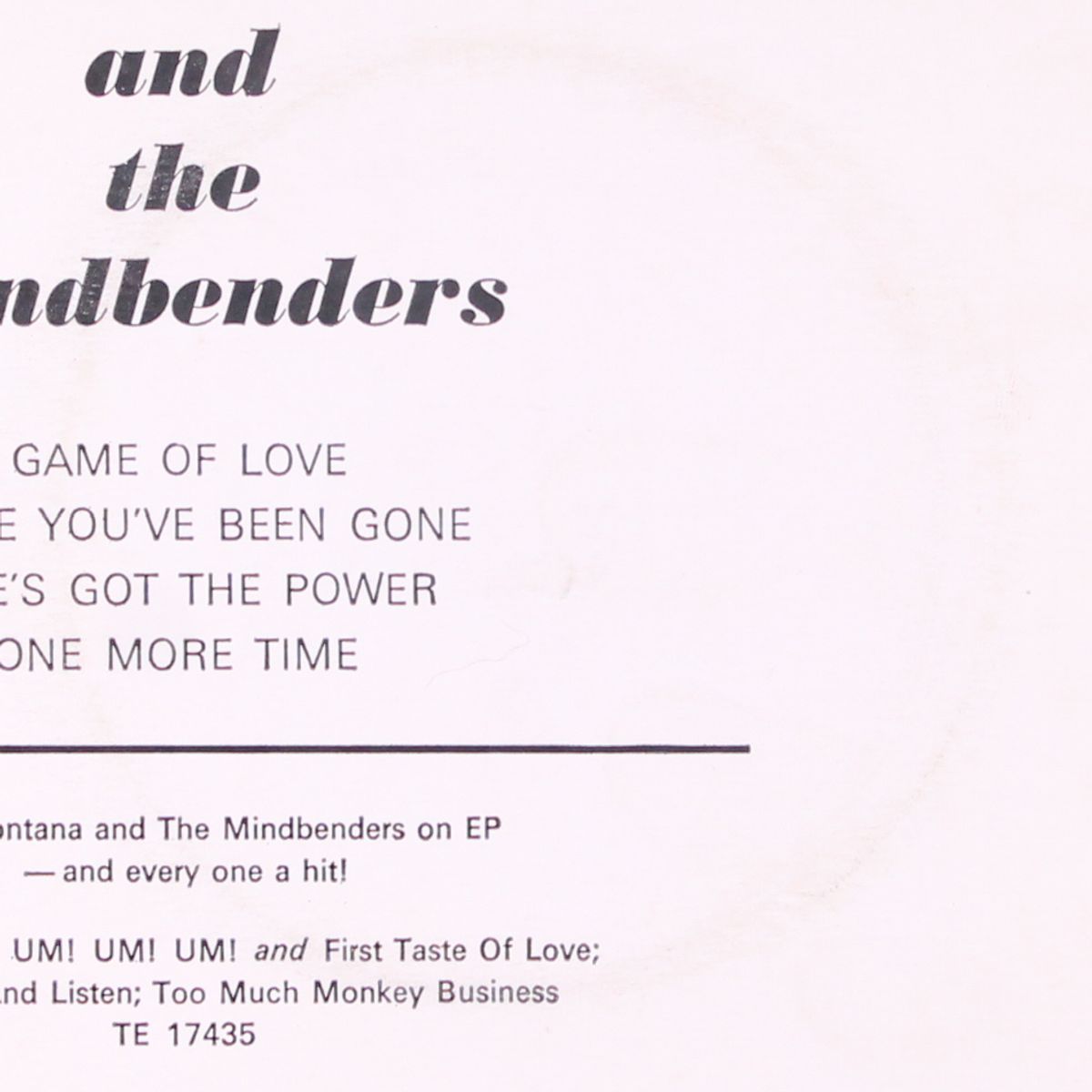 the game of love by WAYNE FONTANA & MINDBENDERS