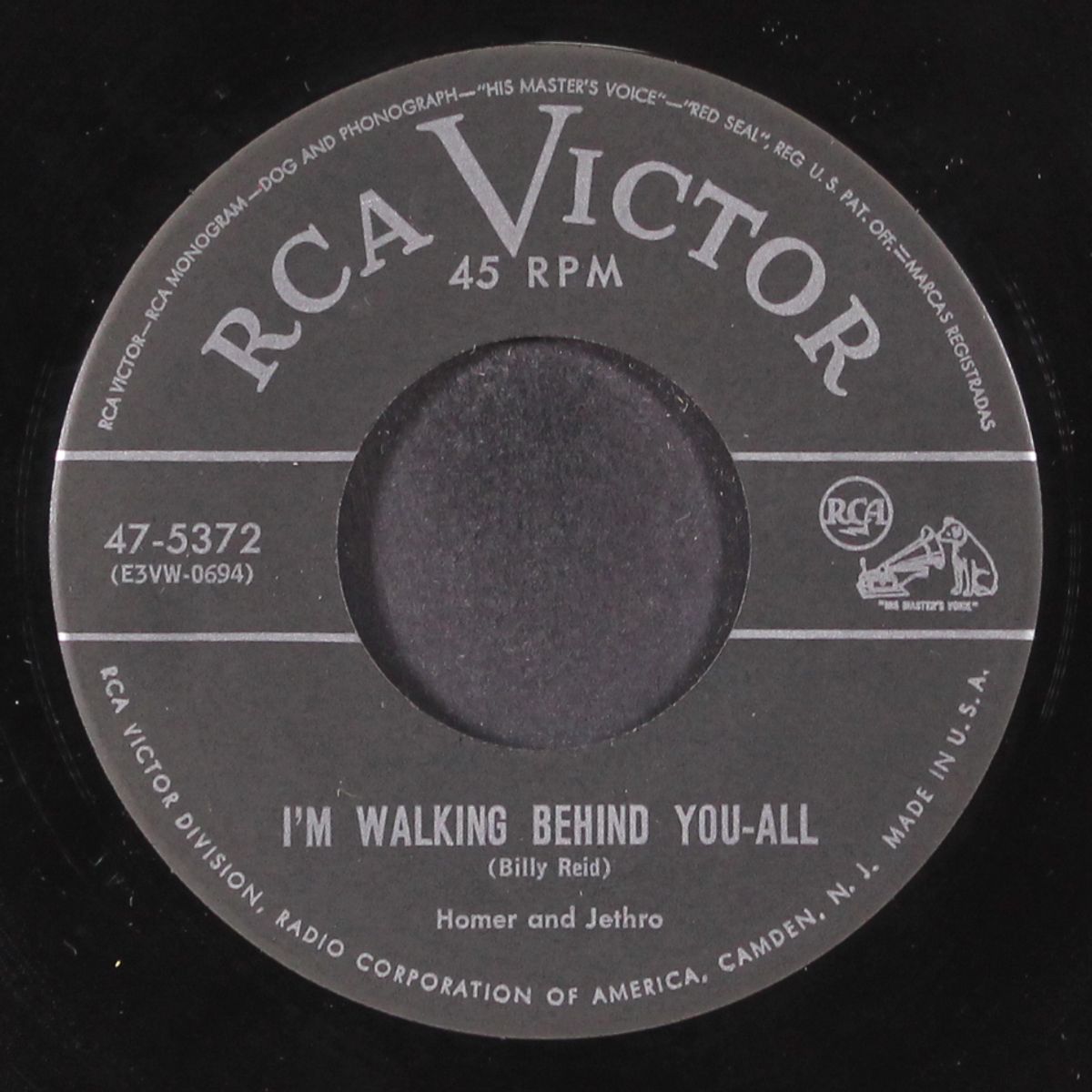 i'm walking behind you-all / mexican joe no. 6 7/8 by HOMER & JETHRO