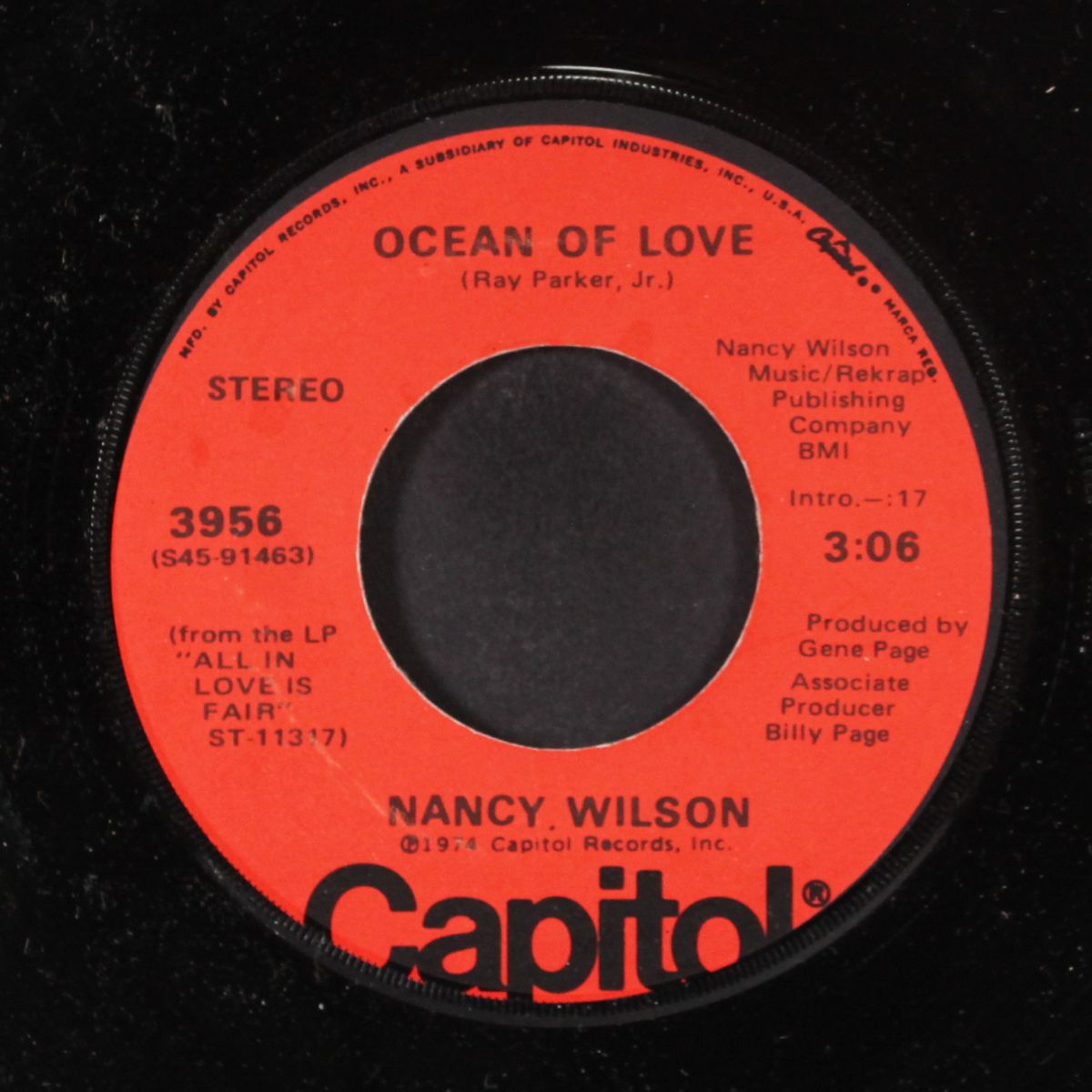 ocean of love / streetrunner by NANCY WILSON