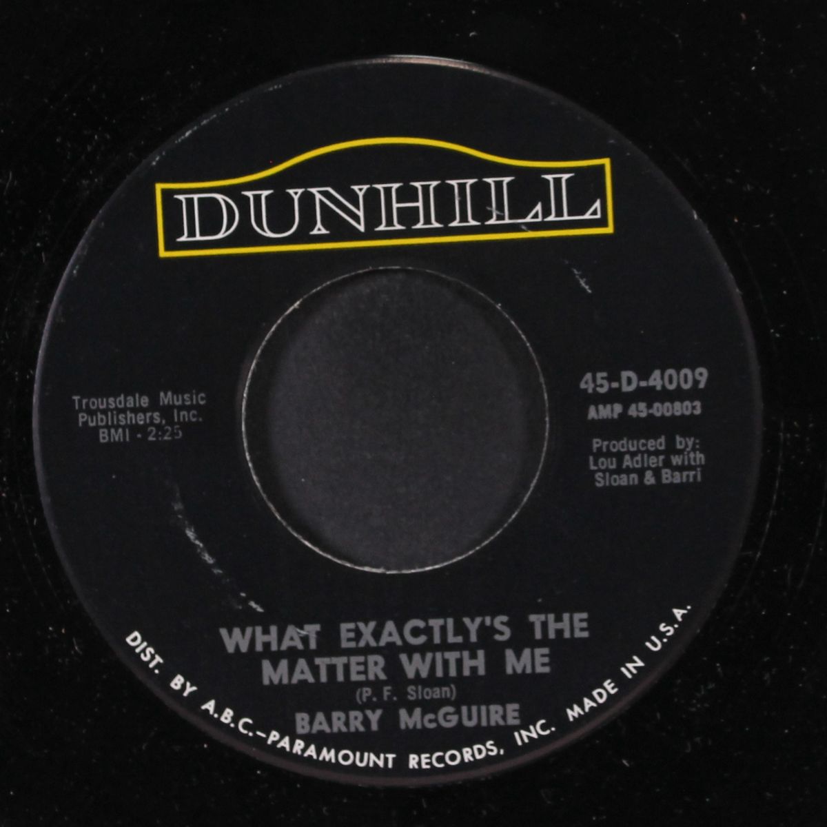 eve of destruction / what exactly's the matter with me by BARRY MCGUIRE